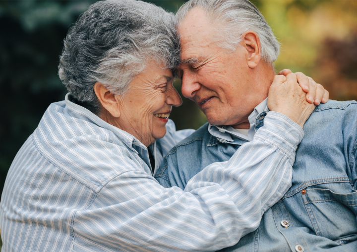 old couple Support at home