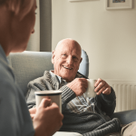 2 person with coffee mug