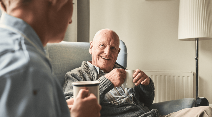 2 person with coffee mug